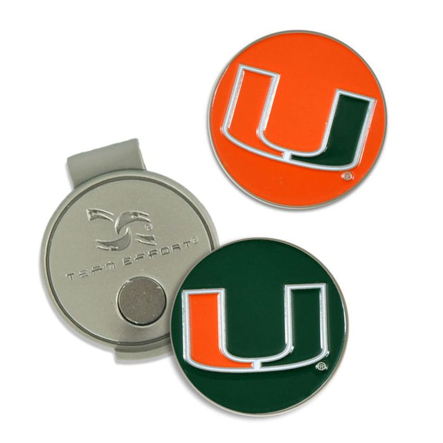 Clip para gorra y marcadores de los Miami Hurricanes