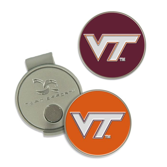 Clip para gorra y marcadores de los Virginia Tech Hokies