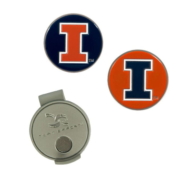 Clip para gorra y marcadores de los Fighting Illini de Illinois