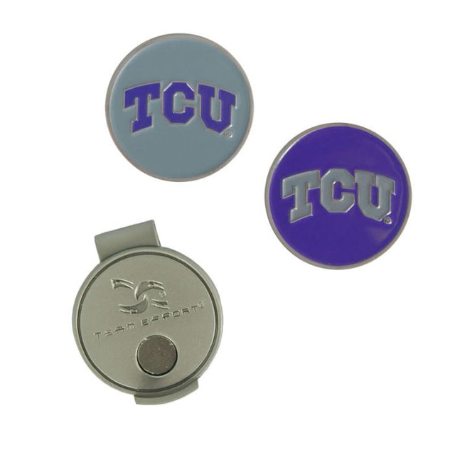 Clip para gorra y marcadores de TCU Horned Frogs