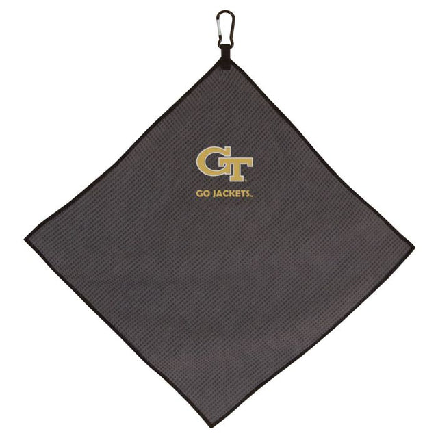 Georgia Tech Yellow Jackets NEW LOGO Towel - Grey Microfiber 15" x 15"