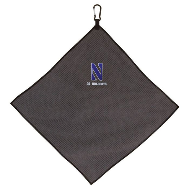 Northwestern Wildcats Towel - Grey Microfiber 15" x 15"