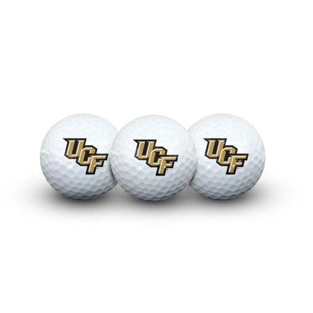 Pelotas de golf UCF Knights 3 en estuche tipo concha