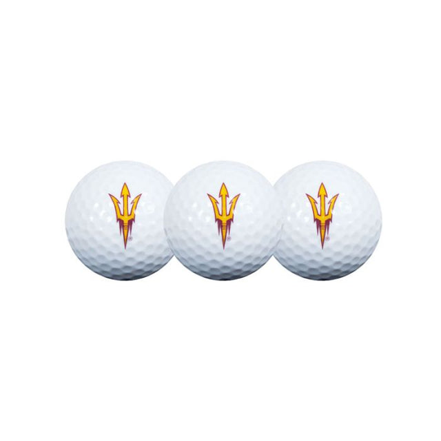 Pelotas de golf Arizona State Sun Devils 3 en formato concha