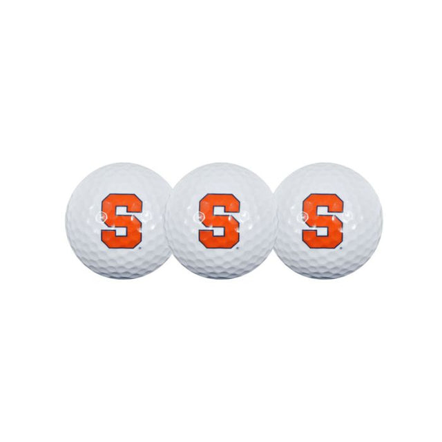 3 pelotas de golf Syracuse Orange en estuche tipo concha