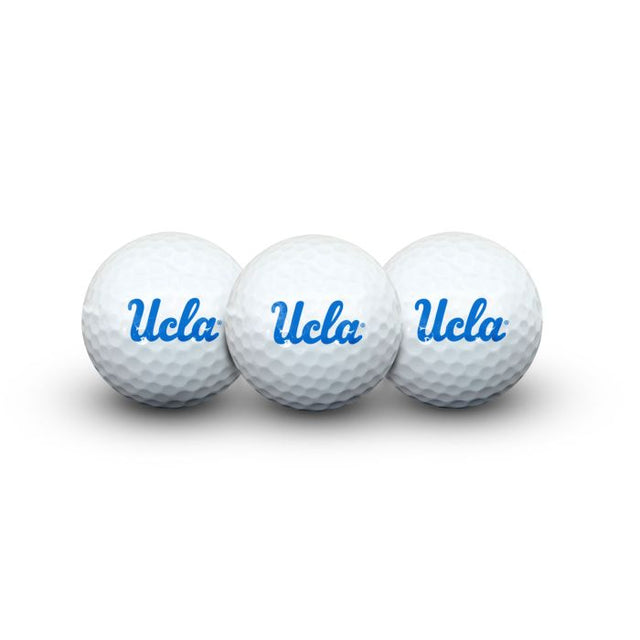 3 pelotas de golf de los Bruins de UCLA en formato concha