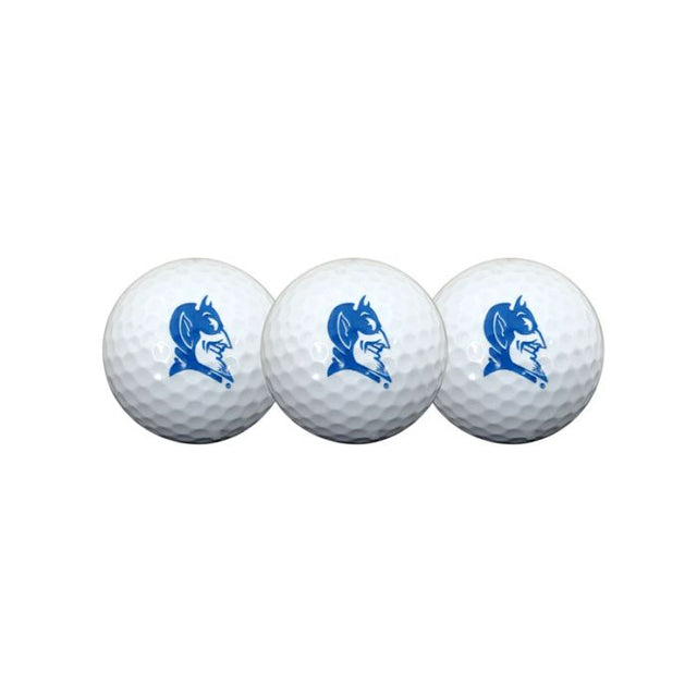 3 pelotas de golf Duke Blue Devils en estuche tipo concha