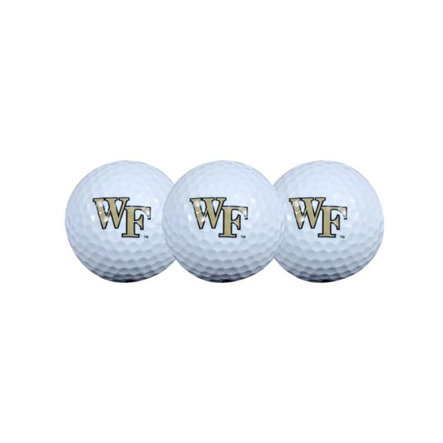 3 pelotas de golf en una caja de almejas de los Demon Deacons de Wake Forest