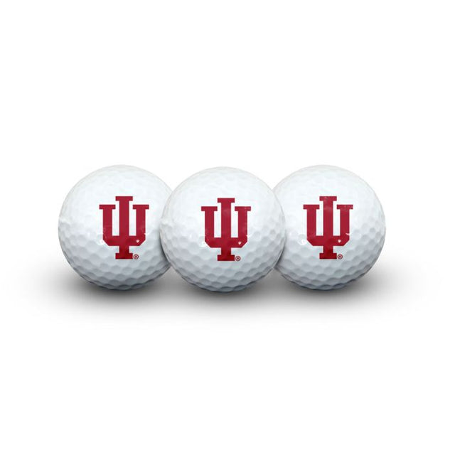 3 pelotas de golf de Indiana Hoosiers en estuche tipo concha