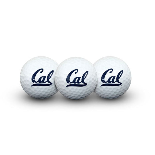 3 pelotas de golf California Golden Bears en estuche tipo concha