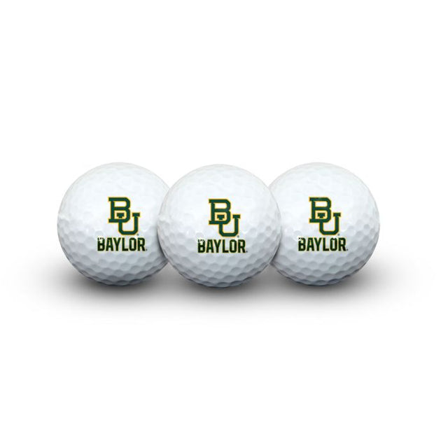 3 pelotas de golf de los Baylor Bears en estuche tipo concha