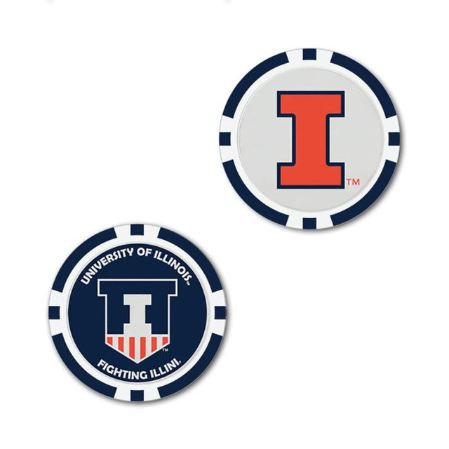 Marcador de bola Illinois Fighting Illini - Individual de gran tamaño.