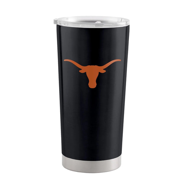 Vaso de viaje Texas Longhorns de 20 oz de acero inoxidable, color negro