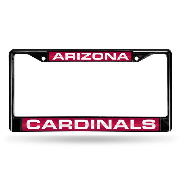 Arizona Cardinals Black Laser Chrome 12 x 6 License Plate Frame