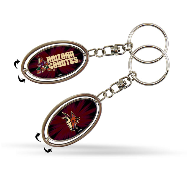 Arizona Coyotes Oval Spinner Keychain