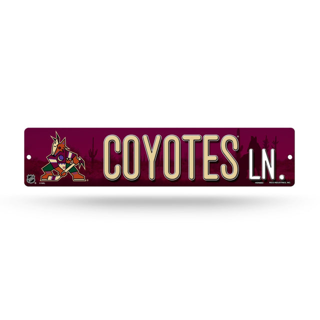 Letrero de plástico para calle de los Arizona Coyotes