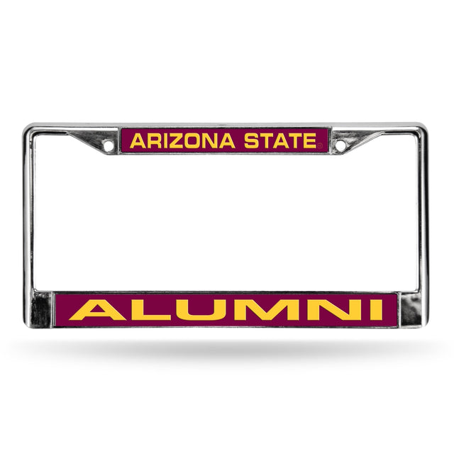 Marco para matrícula de 12 x 6 con cromo láser de los Arizona State Sun Devils