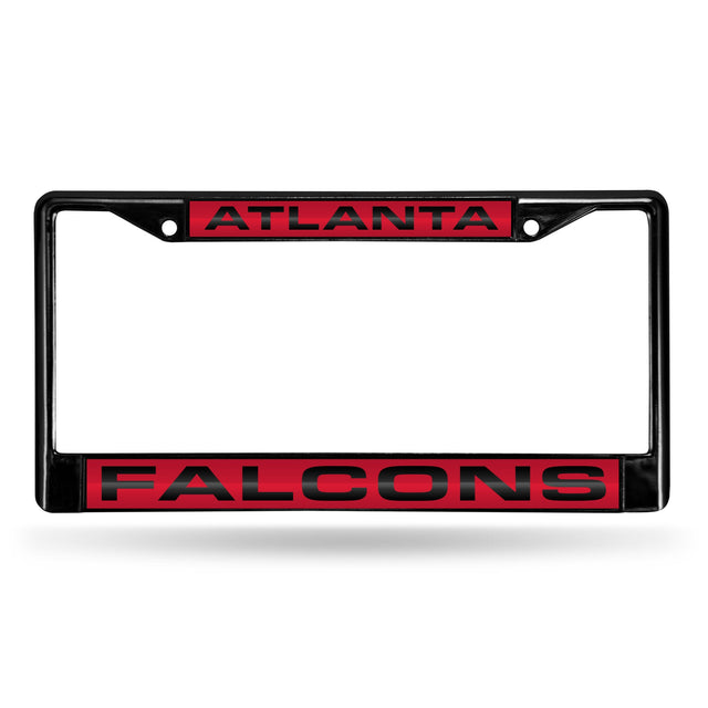 Atlanta Falcons Black Laser Chrome 12 x 6 License Plate Frame