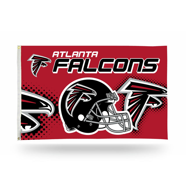 Bandera con forma de casco de los Atlanta Falcons (3 x 5)