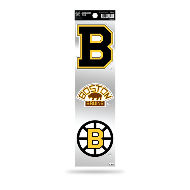 Calcomanías retro de 3 piezas de los Boston Bruins