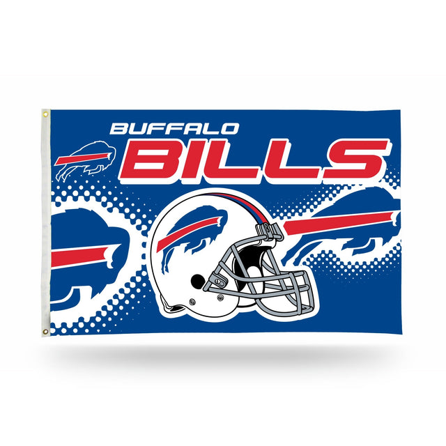 Bandera con forma de casco de los Buffalo Bills (3 x 5)