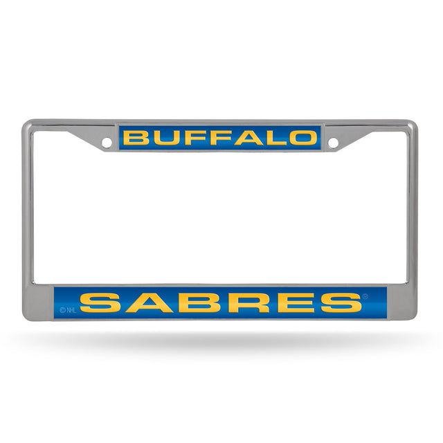 Buffalo Sabres Laser Chrome Frame - Blue Bkg