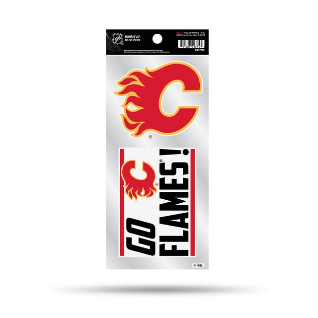 Calgary Flames Double Up Die Cut Sticker