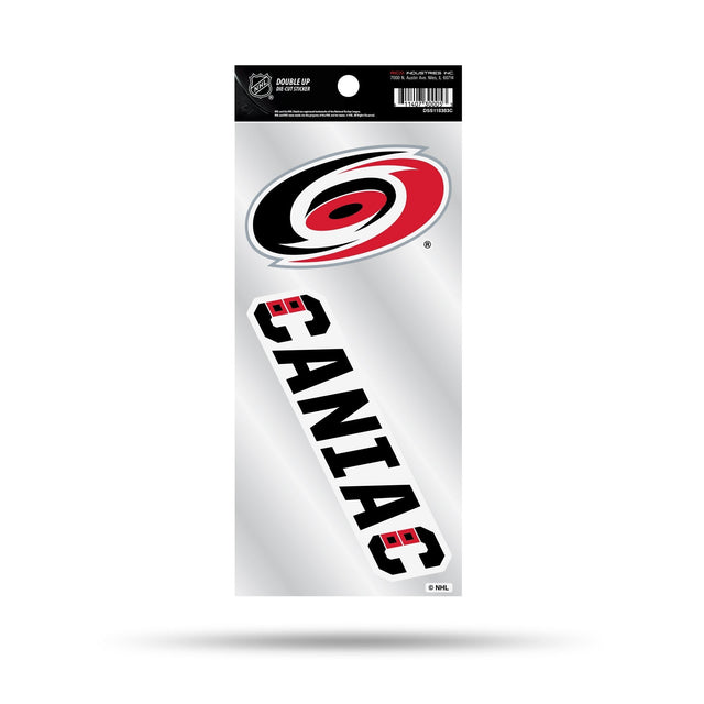 Carolina Hurricanes "Caniac" Double Up Die Cut Sticker