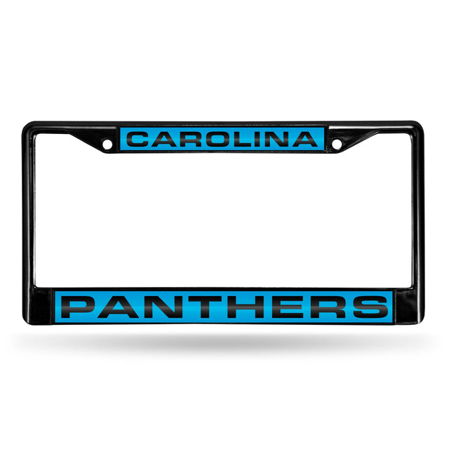 Carolina Panthers Black Laser Chrome Frame