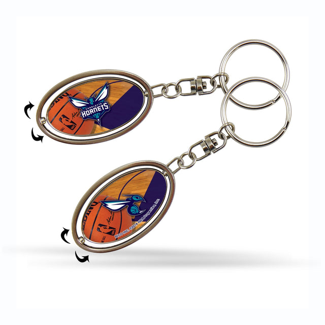 Charlotte Hornets Spinner Keychain