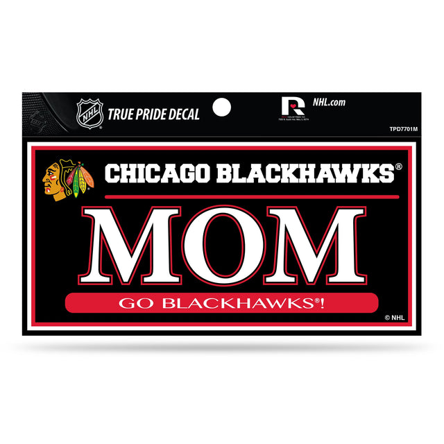 Chicago Blackhawks 3" X 6" True Pride Decal - Mom