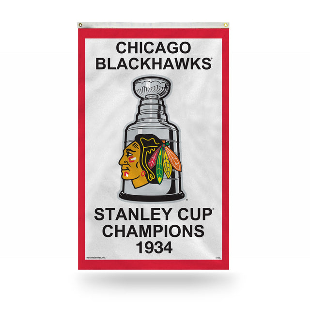 Chicago Blackhawks Vertical 3 X 5 1934 Stanley Cup