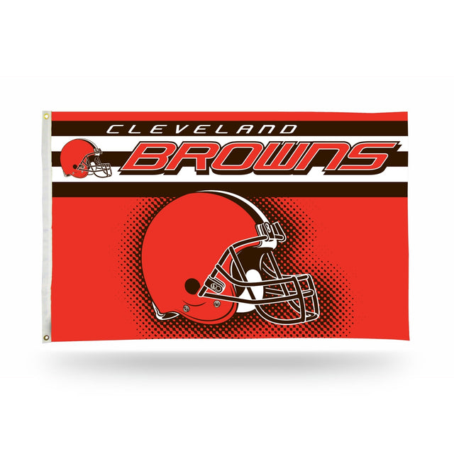 Bandera con forma de casco de los Cleveland Browns (3 x 5)