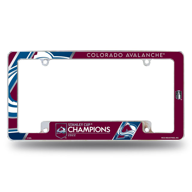 Colorado Avalanche 2022 Stanley Cup Champions All Over Chrome Frame