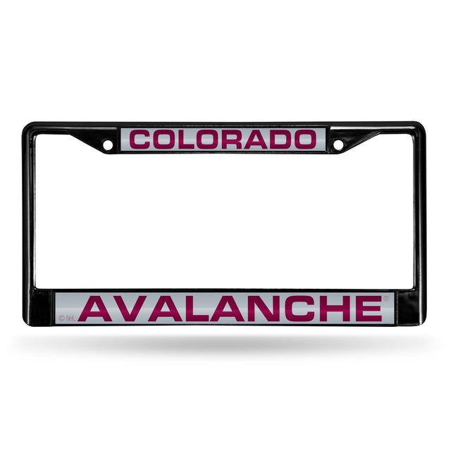 Cuadro cromado láser negro Colorado Avalanche