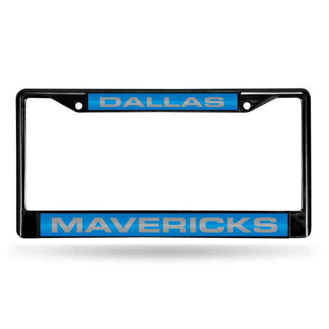 Dallas Mavericks Black Laser Chrome 12 x 6 License Plate Frame