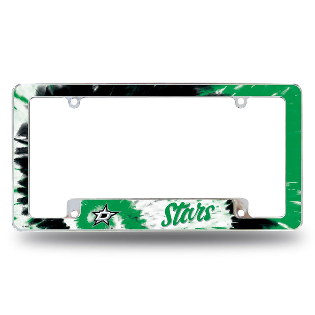 Dallas Stars - Tie Dye Design - All Over Chrome Frame (Bottom Oriented)