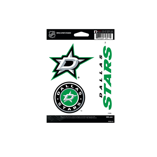 Pegatinas del triple espíritu de los Dallas Stars