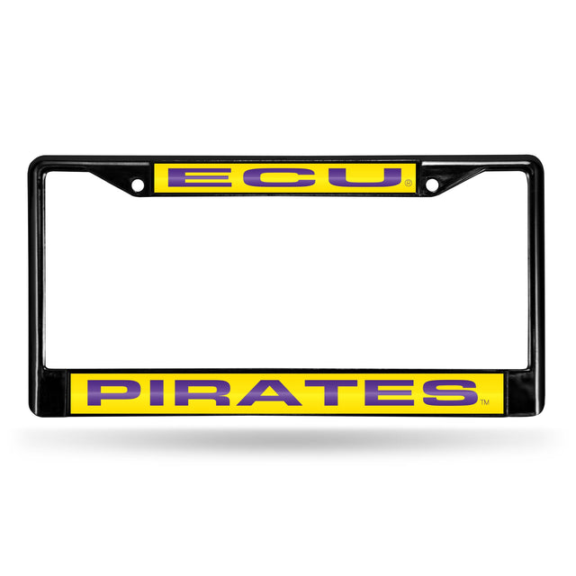 East Carolina Pirates Black Laser Chrome 12 x 6 License Plate Frame