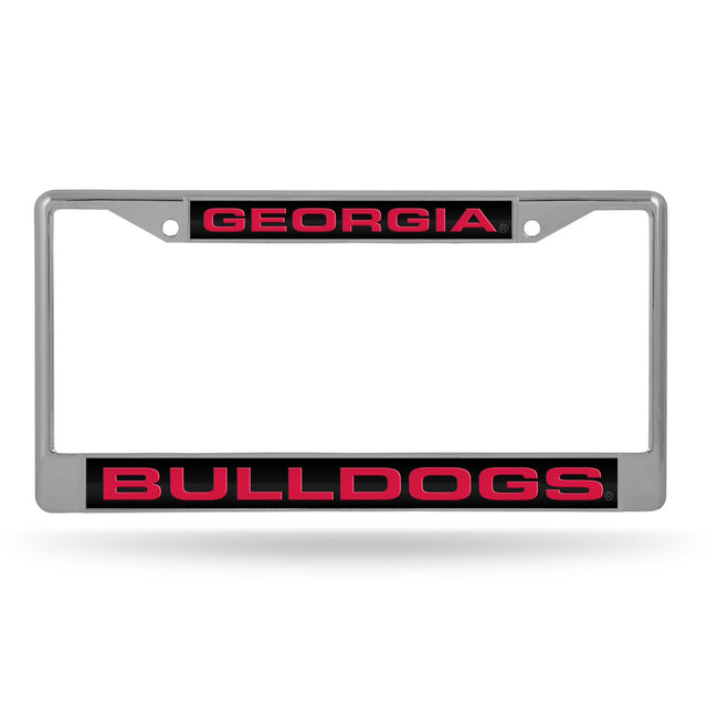 Marco para matrícula de 12 x 6 con cromo láser de Georgia Bulldogs