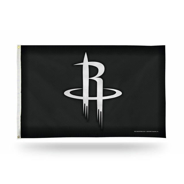 Bandera de los Houston Rockets con diseño de fibra de carbono (3 x 5)