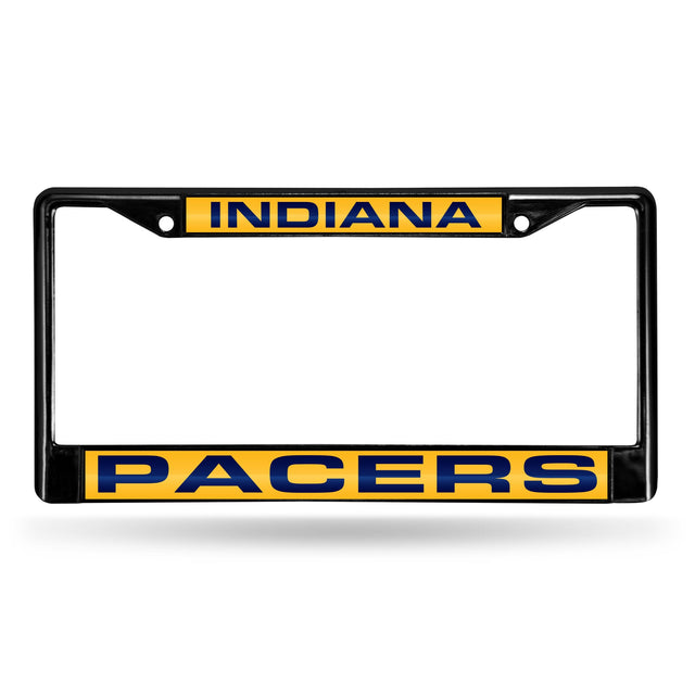 Marco para matrícula de 12 x 6 con cromo láser negro de los Indiana Pacers