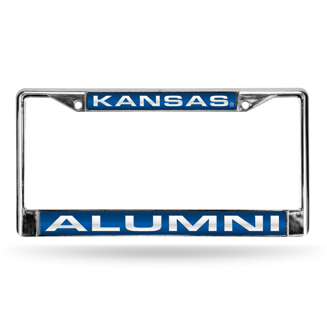 Kansas Jayhawks Laser Chrome 12 x 6 License Plate Frame