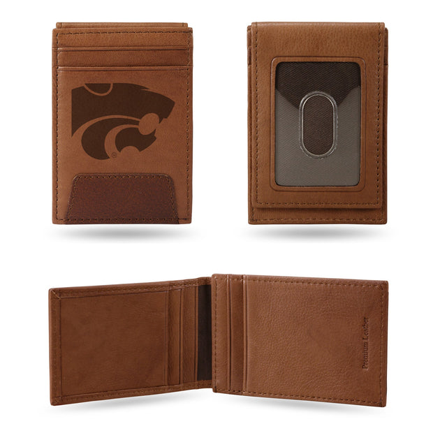 Kansas State Wildcats Premium Leather Front Pocket Wallet