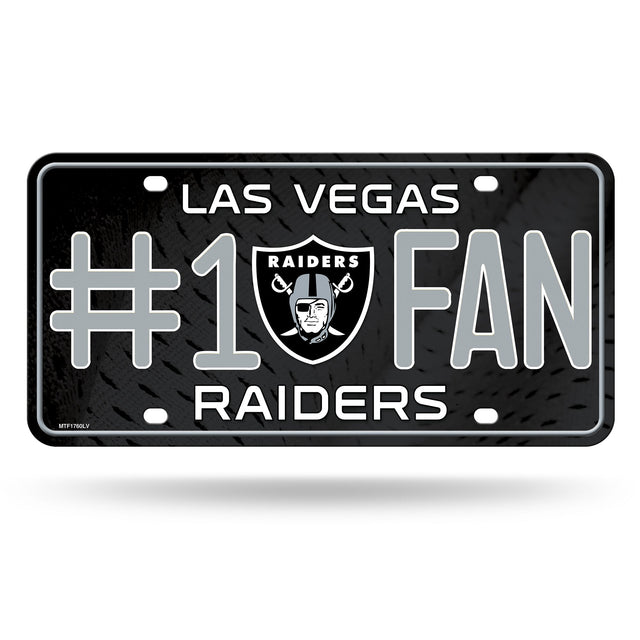 Las Vegas Raiders #1 Fan Metal Auto Tag