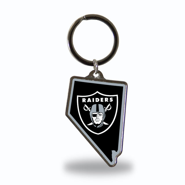 Las Vegas Raiders Alternate Design Nevada State Shaped Keychain