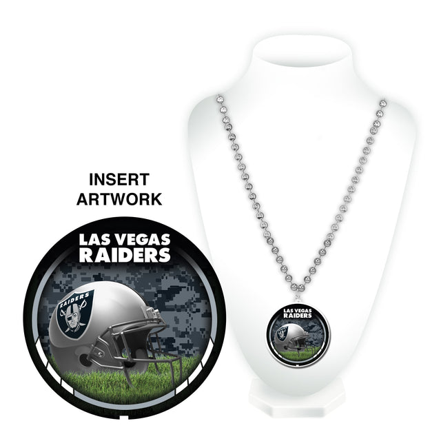 Las Vegas Raiders Beads With Printed Medallion