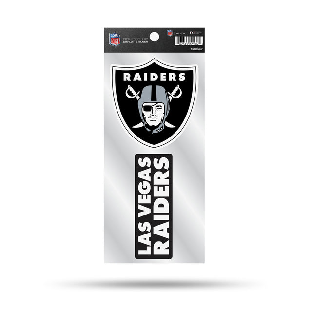 Las Vegas Raiders Double Up Die Cut Sticker