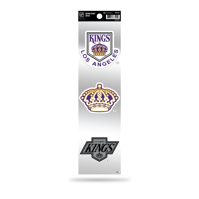 Calcomanías retro de tres piezas de Los Angeles Kings