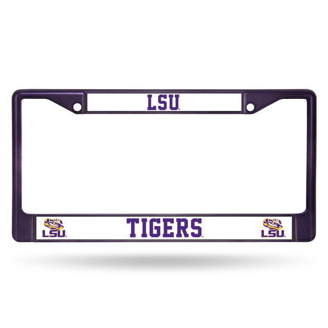 LSU Tigers Colored Chrome 12 x 6 Purple License Plate Frame